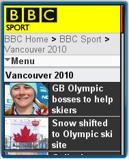BBC Olympics    Mobile 