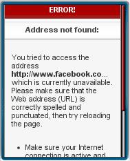 404 Error Visiting Facebook Page 