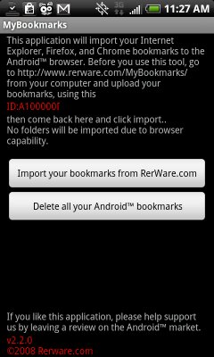MyBookmarks Android App 