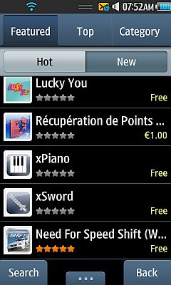 Samsung Apps - Catalog Screen 