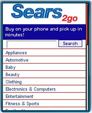 Sears2go Mobile Web Site