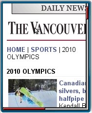 Vancouver Sun Mobile - 2010 Olympics