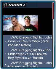 WWE Mobile Website 