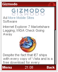  FeedM8's Gizmodo Mobile