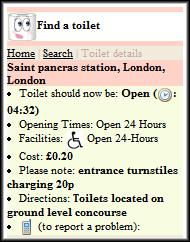 Find A Toilet Listing