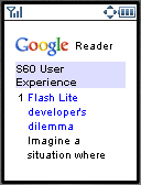   Google Reader Mobile  