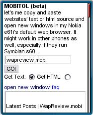 Mobitol - Copy text with mobile browsers