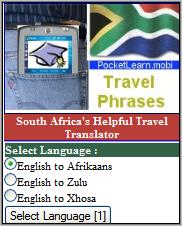 Pocket Learn - Mobile South African Phrasebook