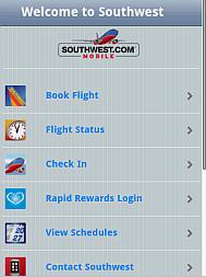 Southwest Airline iPhone WebApp