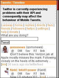 Tweete Mobile Web App 