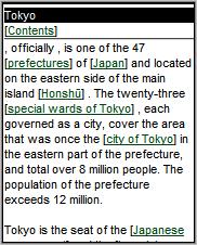 Wikipedia Mobile Tokyo article - page 
