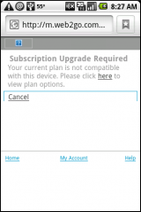 Android - Subscription Upgrade Required 