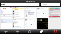 Opera Mobile 11 Speed Dial Start Page on the Nokia N9