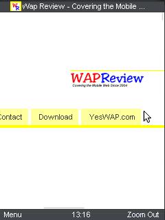 UC Browser 8.4 Wap Review "Zoom" view zoomed in
