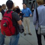 The Giant's Bill Schlough leads a blogger tour of AT&T park