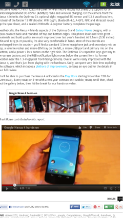 Engadget Desktop Video Playing in Opera Mobile 12.1.1 for Android