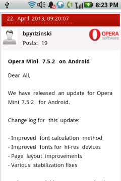 My Opera - Opera Mini 7.5.1