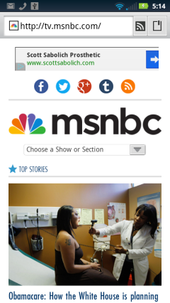 MSNBC Homepage