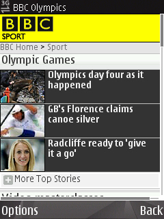 Larger font on the BBC site.