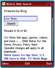 Mobile Web Search Powered By Bing