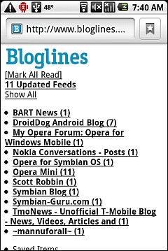 Bloglines Mobile 