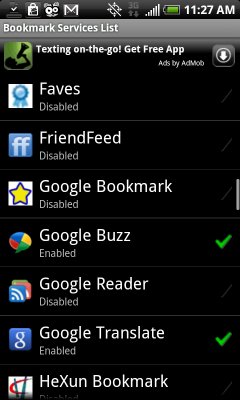 Bookmarklet Android App