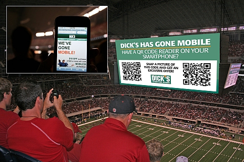 Dick's Sporting Goods QR Code Mobile Site Promotion  