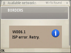 W006.1 ISP Error 
