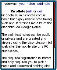 PicoNote Mobile
