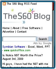 The S60 Blog's Mobile Site