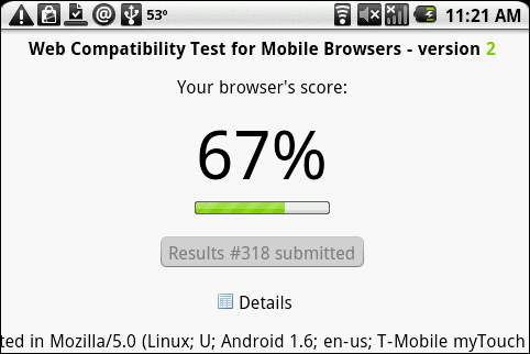 W3C Web Compatibility Test for Mobile Browsers - Version 2