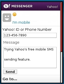 Yahoo SMS 