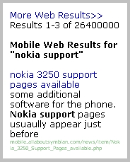  Y! Mobile Search results Image  