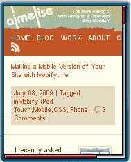 Aimelise Mobile View