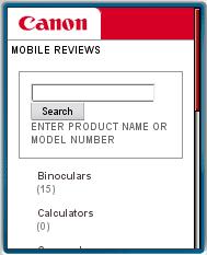 Canon Review Mobile Site 