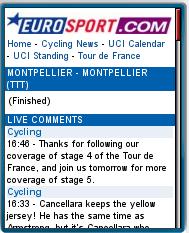 Eurosport Live Mobile Tour de France