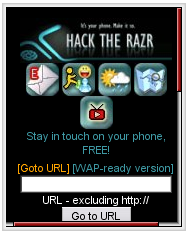 Hack The RAZR Mobile Site