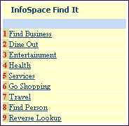 InfosSpace FindIt Front Page