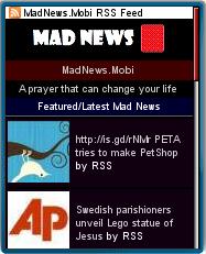 Mad News Mobile Homepage