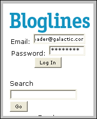 Bloglines Mobile login