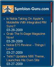 Symbian-Guru Mobile Homepage