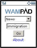   Wampad main page  