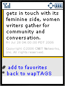   cnet with Waptags  