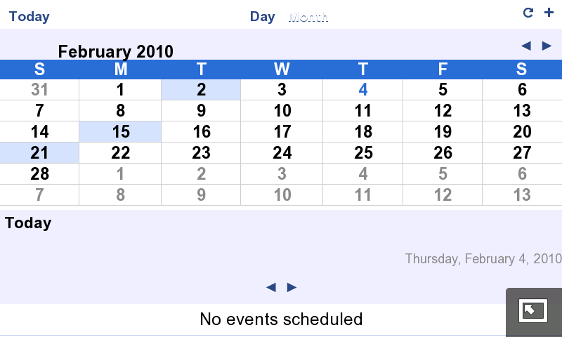 N900 - Google Calendar