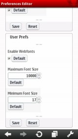 Minimum Font Size Setting 