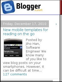 Blogger In Draft Mobile Home Page