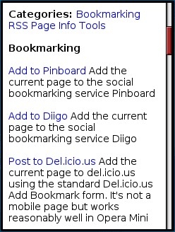 Mobile Bookmarklets