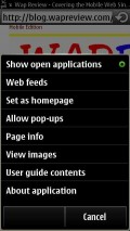 Symbian Browser - "More" Menu