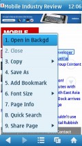 UC Browser 7.6 (Symbian)  - Context menu for link