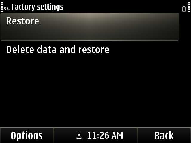 4. Restore (Soft reset) and Delete and restore (Hard reset)